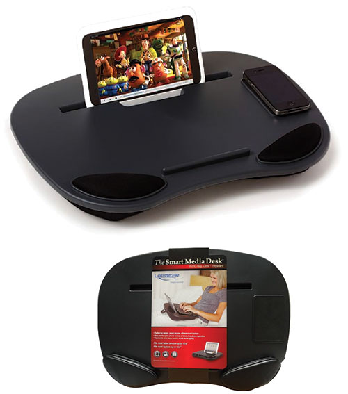 smart lap desk with media slot