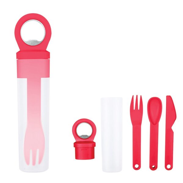 Plastic Utensil Set With Bottle Opener - Image 3