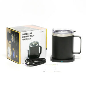 2 in 1 Coffee Mug Warmer Set With Wireless Charging