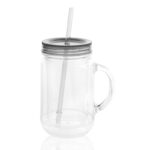 Classic Double-Wall Mason Jar Acrylic Cup 20oz - Image 6
