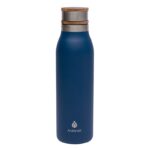 18 oz. Stainless Steel Water Bottle w/ Acacia Lid - Image 6