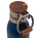 18 oz. Stainless Steel Water Bottle w/ Acacia Lid - Image 5