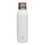 18 oz. Stainless Steel Water Bottle w/ Acacia Lid - Image 7