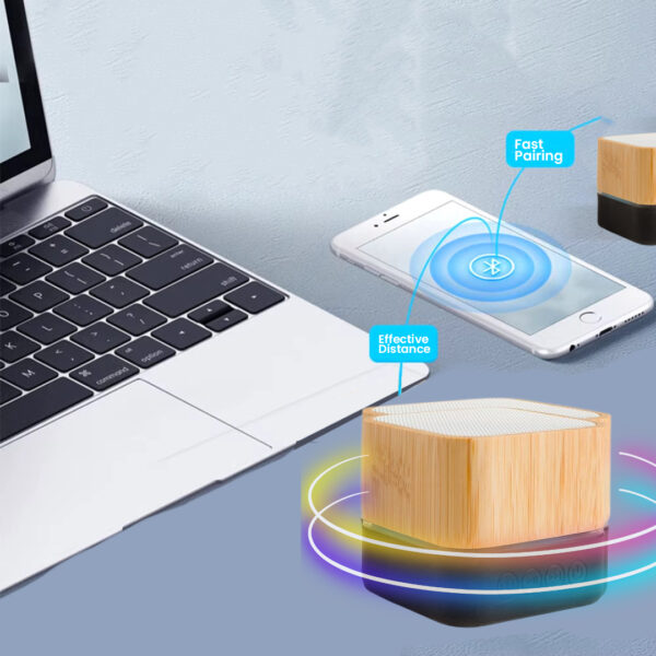 Waterproof Bamboo Wireless Speaker - Image 2