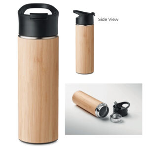 Double Wall Insulated Vacuum Bamboo Flask